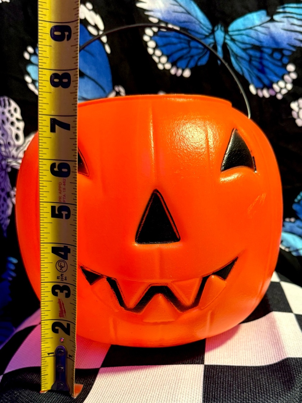 Vintage General Foam Orange Halloween Jack O Lantern Blow Mold